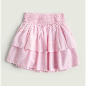 Tiered Eyelet Mini skirt